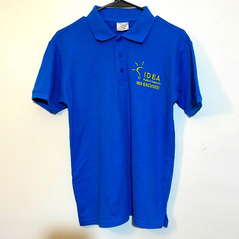 Idea Polo blue adult 50% cotton size S